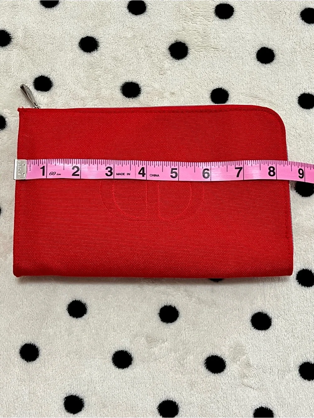 Authentic Christian Dior Beauty Canvas Logo Zip Pouch